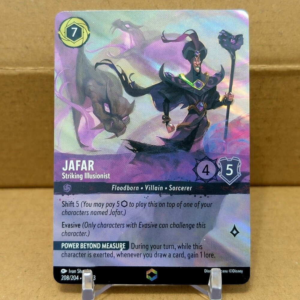 Disney Lorcana Jafar - Striking Illusionist Enchanted Foil 208/204 LP